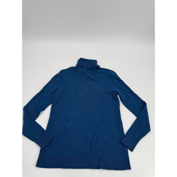 Pendleton Turtleneck Sweater Women's Medium Blue Long Sleeve 100% Merino Wool - Picture 7 of 12